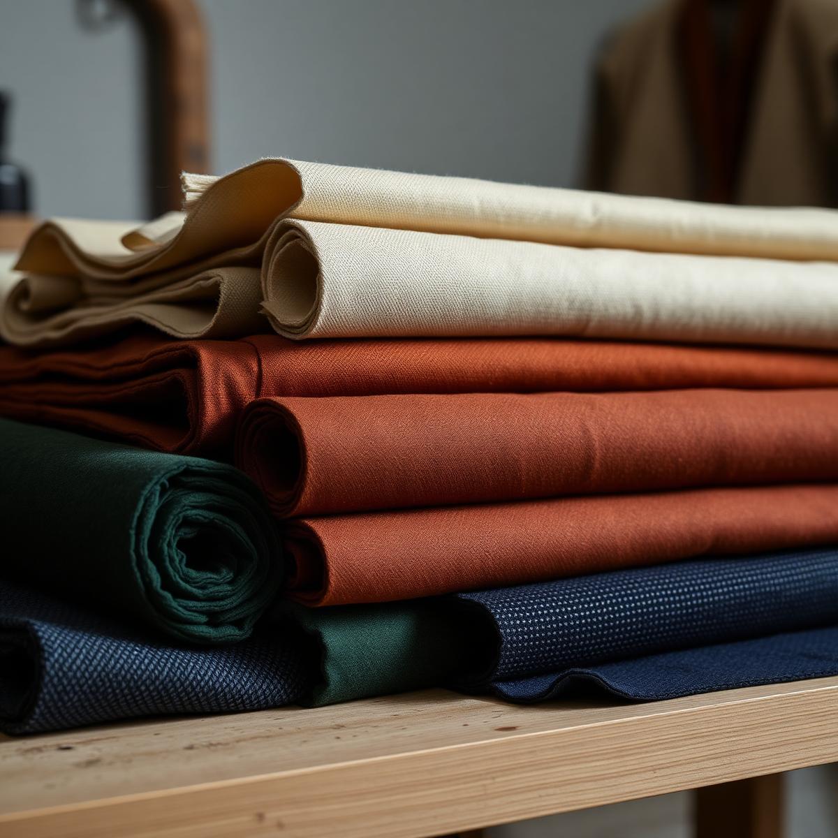Stacked upholstery fabrics